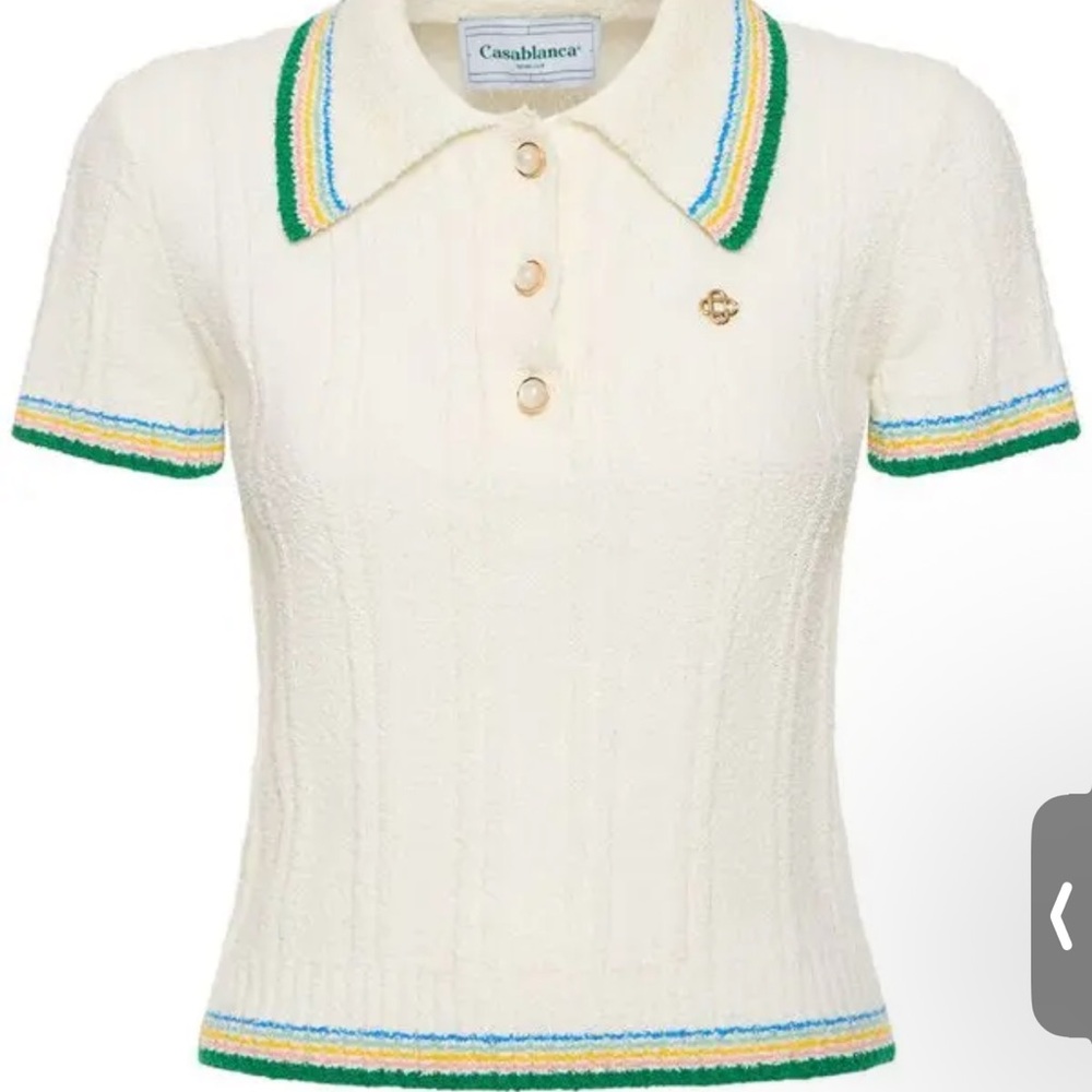 Casablanca Cream Polo Sweatshirt & Skirt